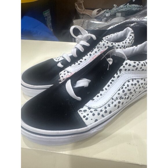 Vans Kids Old Skool Dalmation Print Sneakers Black/White Size 3.0 US - Picture 3 of 5